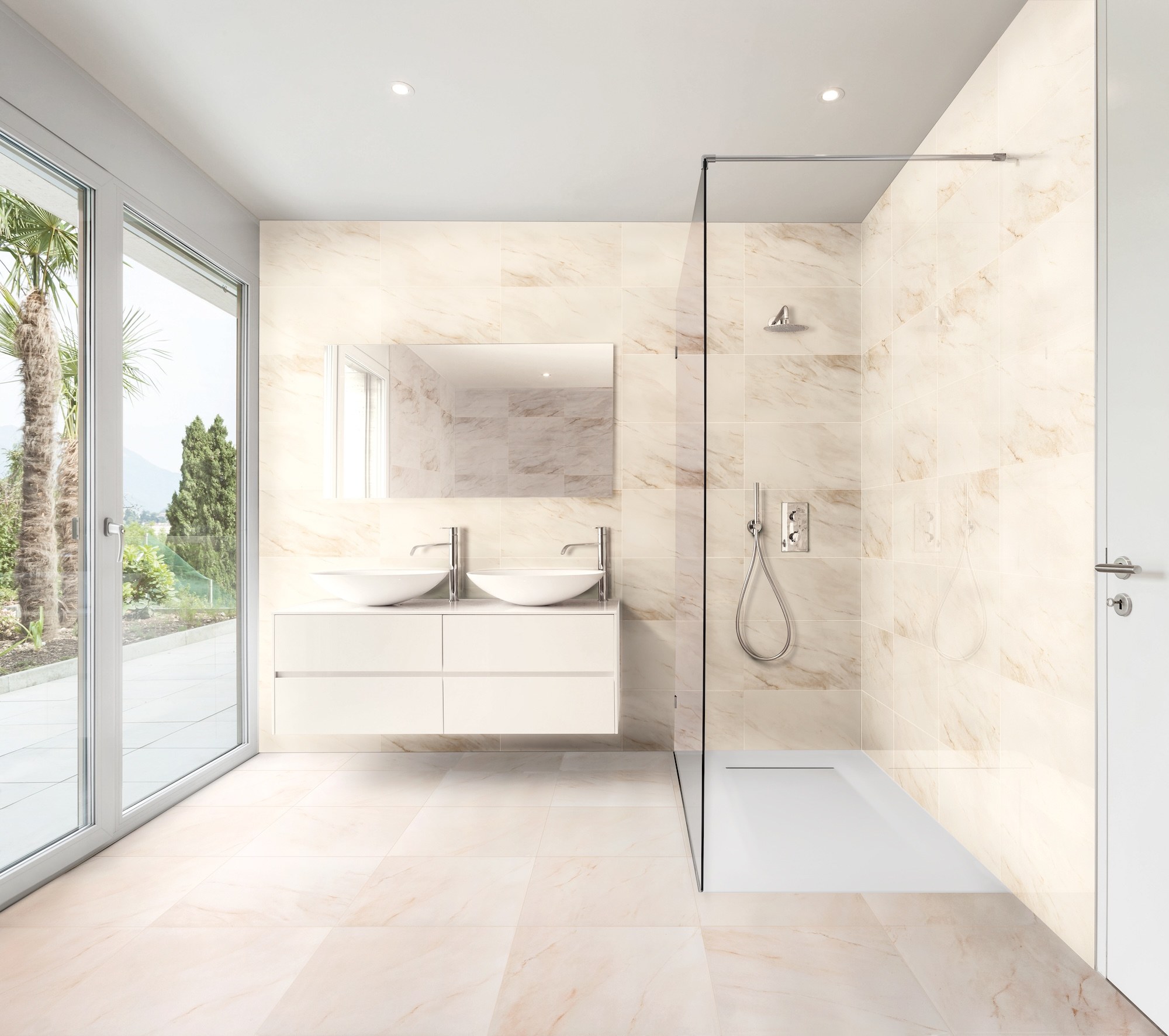 Azulejo Gresco Majestic Bege 33×60 cm (cx. 1 m²) - ambiente
