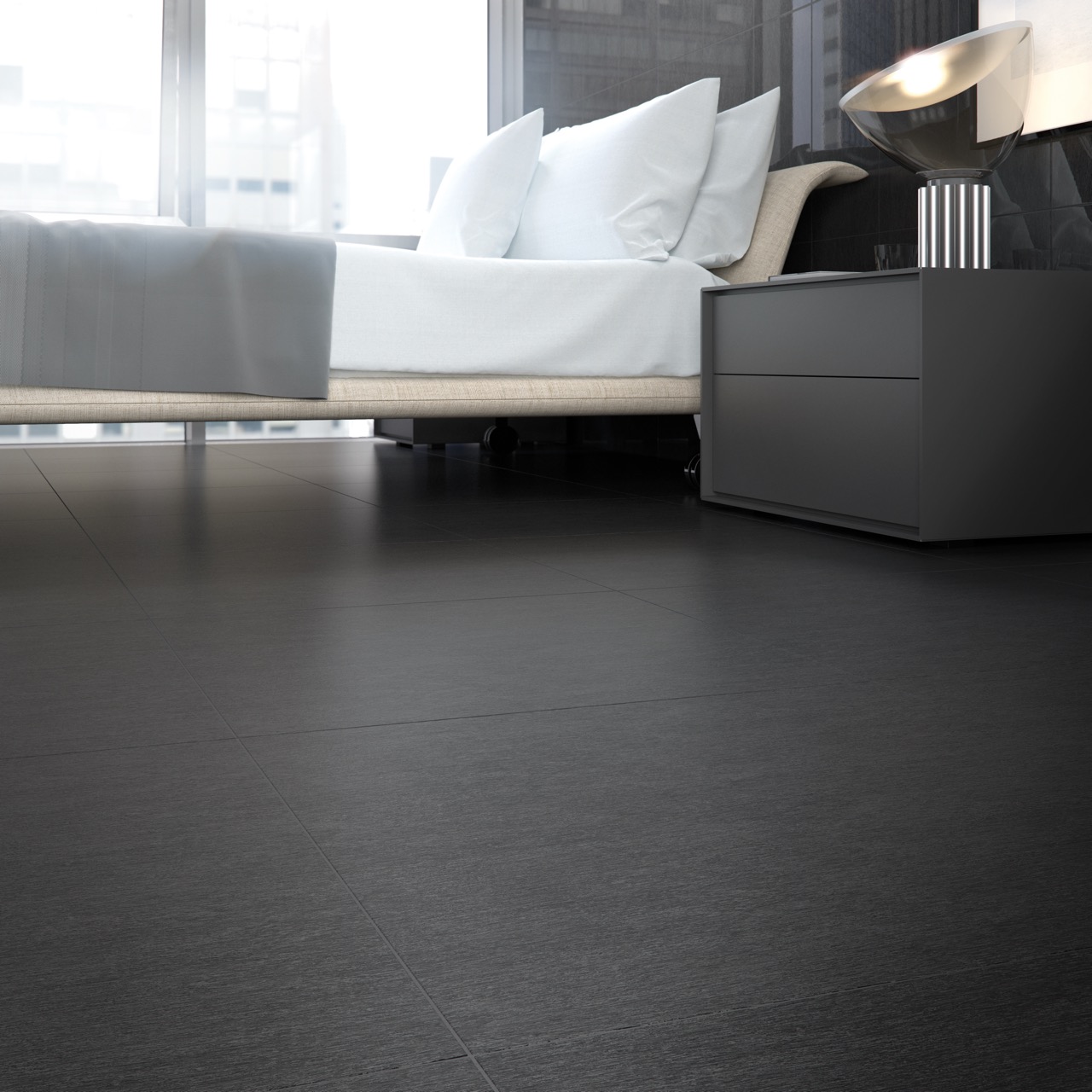Azulejo Recer Infinity Black 30×60 cm (cx. 1,13 m²) - ambiente