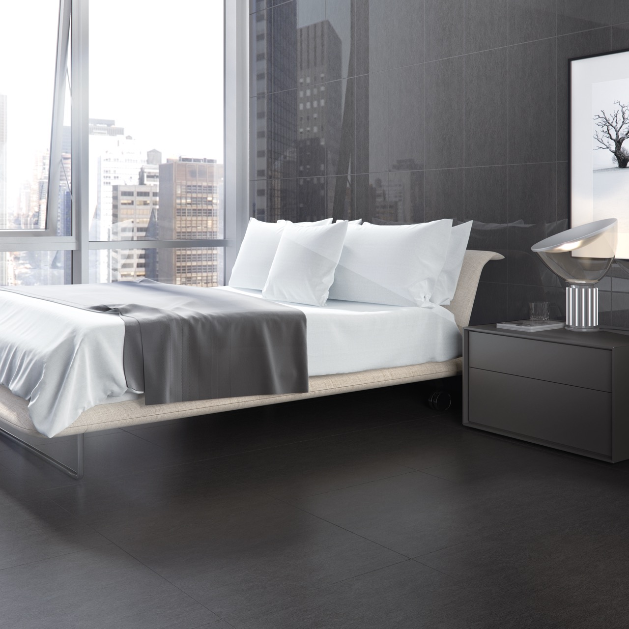 Azulejo Recer Infinity Black 30×60 cm (cx. 1,13 m²) - ambiente