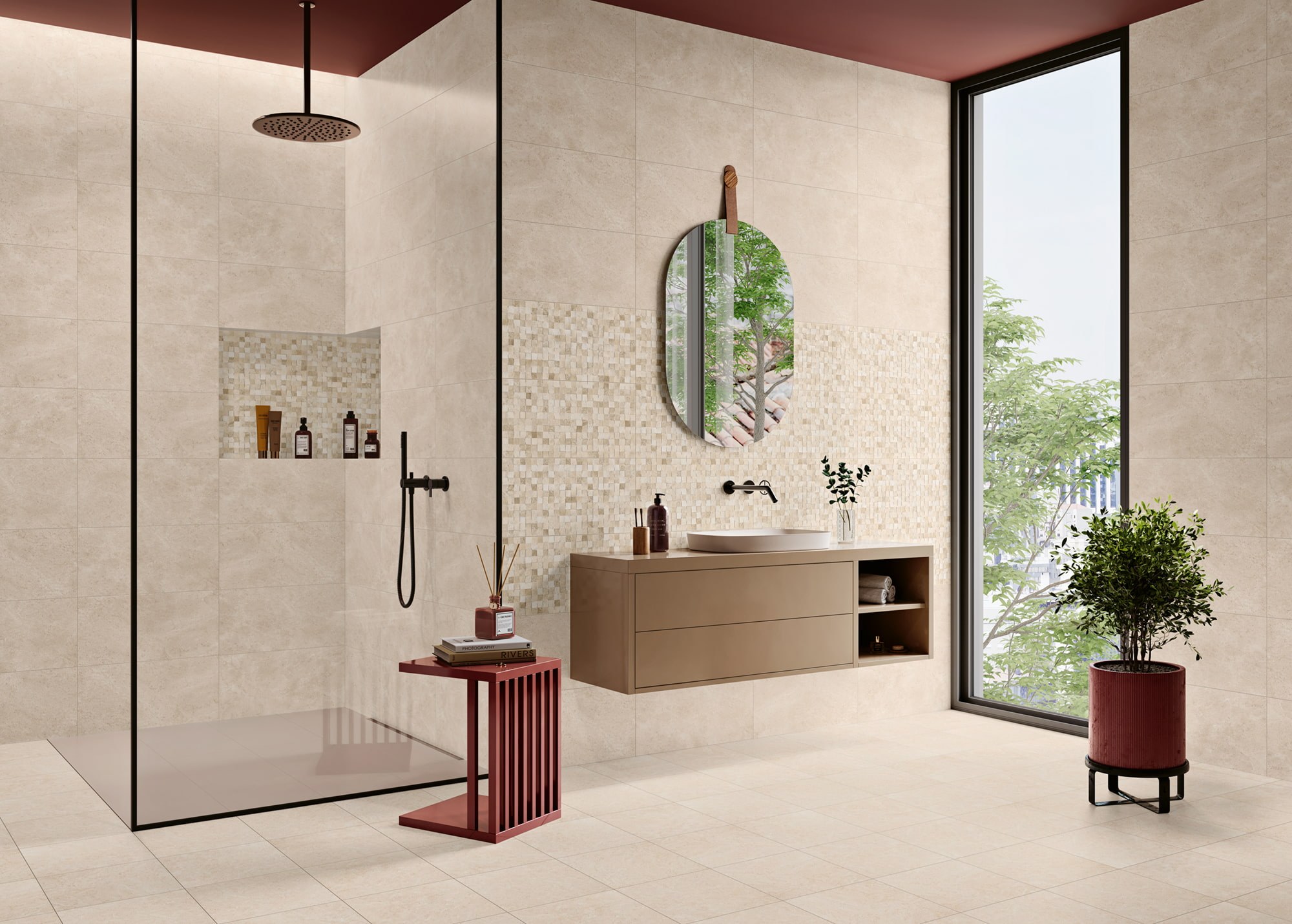 Azulejo Gresart Luxor Bege 30×60 cm (cx. 1,26 m²) - ambiente