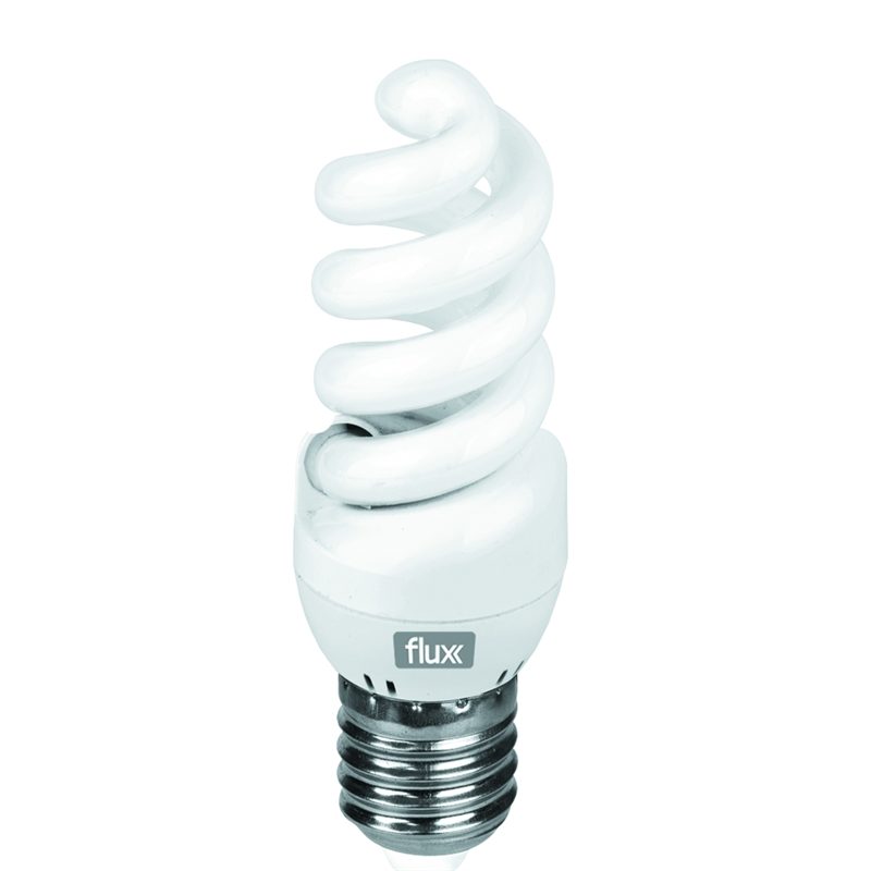 Lâmpada Económica Espiral Mini 11 W E27 – Flux
