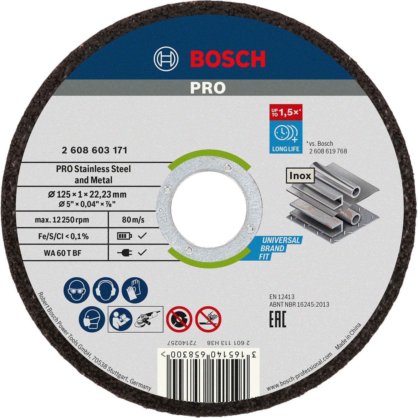 Disco Corte Inox 125×2 – Bosch