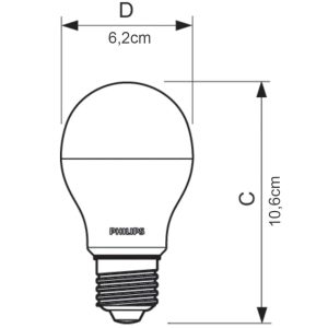 Lâmpada Quente 9 W E27 – Philips
