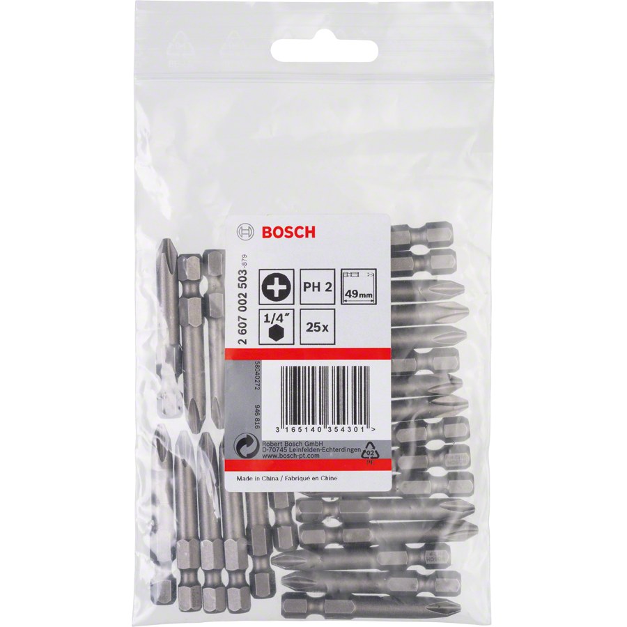 Pontas Aparafusar ph2 cx. Tic-Tac 25un – Bosch