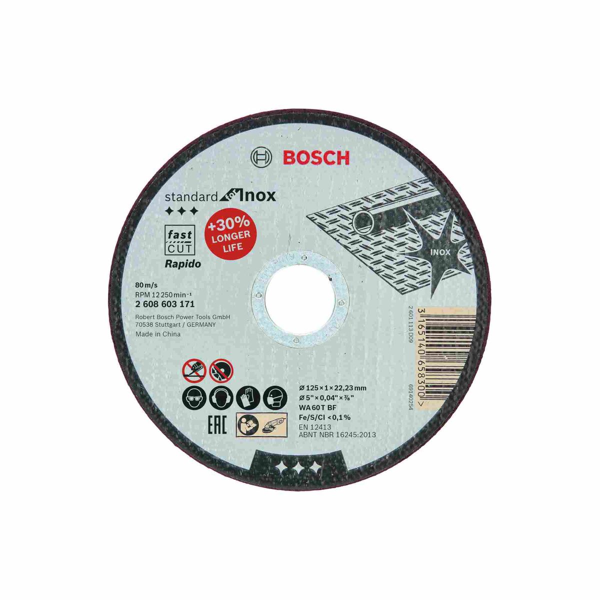 Disco Corte Inox 125×1 – Bosch
