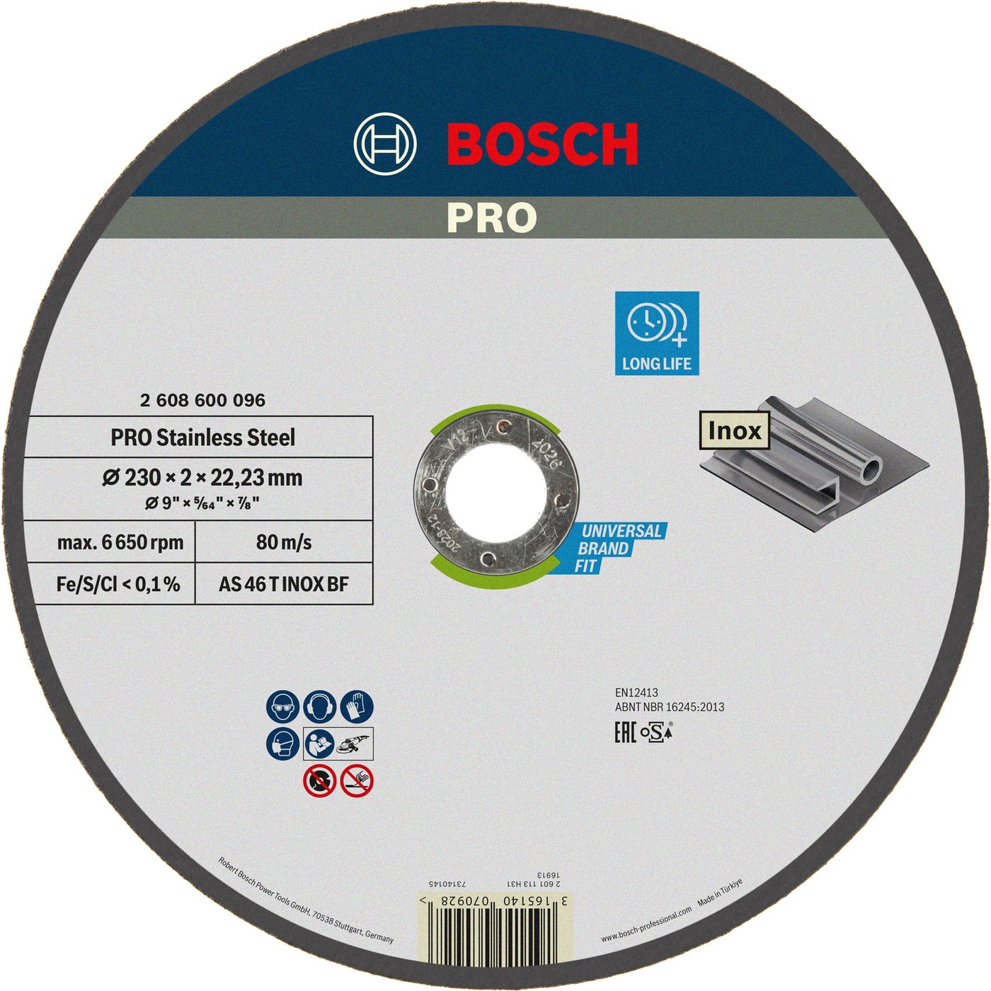 Disco Corte Inox 230×2 – Bosch