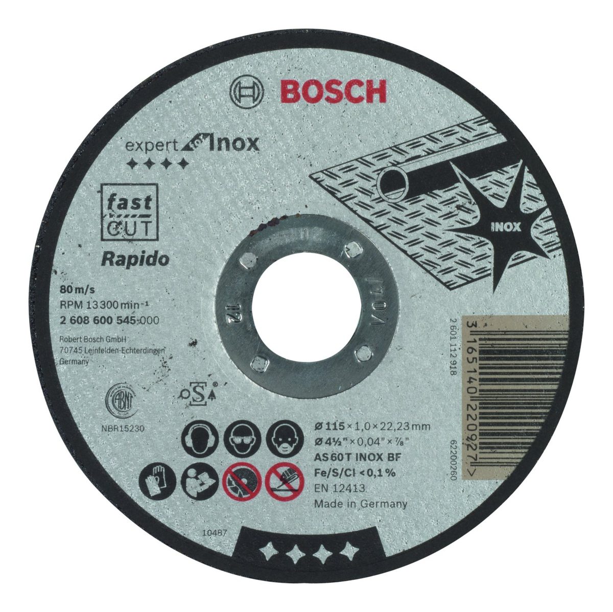 Disco Corte Inox 115×1 – Bosch