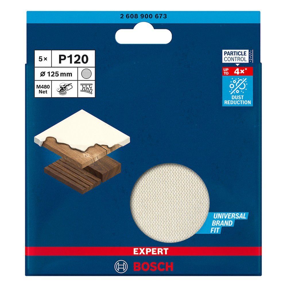Disco Lixa MAD.125 mm G120 (5 un.) – Bosch