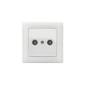 Tomada Tv/Fm Passagem Branco – Aslo