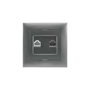 Tomada RJ45 CAT 6 Vtp M2020 Alumínio – Aslo