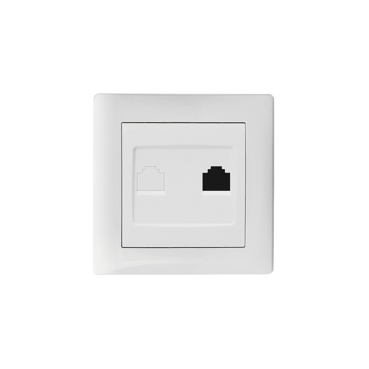 Tomada 1 × RJ45 CAT.6 UTP M2020 Branco – Aslo