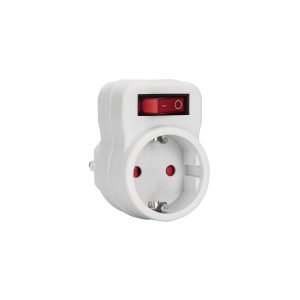 Ficha Simples Schuko com Interruptor Blister – Aslo