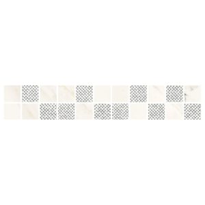 Listelo Decorativo Recer Drop Mix Carrara 5×30 cm