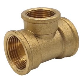 Tê Latão Redução 1"×3/4