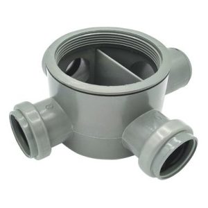 Caixa Sifonada com Tampa Cromada 125×40×50 com 3 Entradas