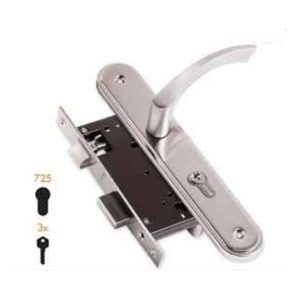 Fechadura emb.2010/725 Cromado Mate com Puxador – Teicocil