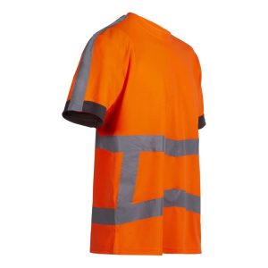 Fato Trabalho Laranja Mangas Curtas