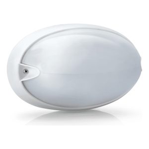 Aplique Oval Plástico Liso 205 mm Branco – Aslo