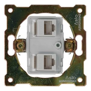 Tomada Dupla 2XRJ 45 CAT 6 UTP M2020 – Aslo