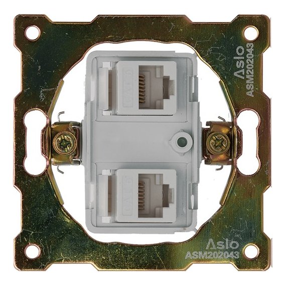 Tomada Dupla 2XRJ 45 CAT 6 UTP M2020 – Aslo