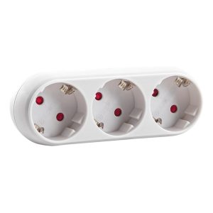 Tomada Plana Tripla Schuko – Aslo