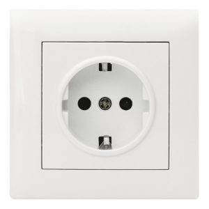 Tomada Schuko 2P+T M2020 Branco – Aslo