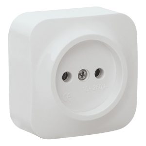 Tomada Simples 2P Saliente Atlântico – Aslo