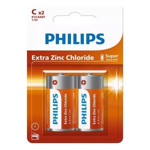 Pilhas "C" Emb. 2 un. – Philips