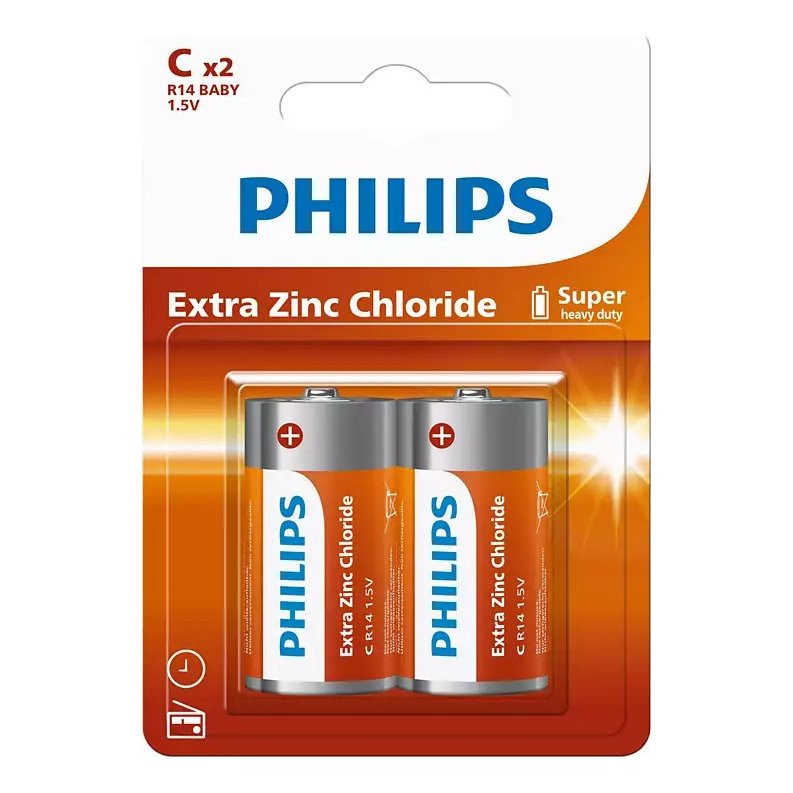 Pilhas "C" Emb. 2 un. – Philips
