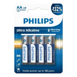 Pilhas Ultra Alkaline "AA" Emb. 4 un. – Philips