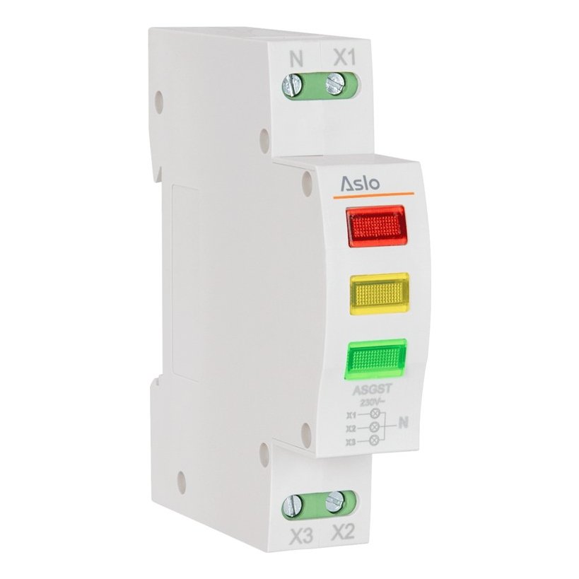Sinalizador Sigma Triplo (Vermelho/Amarelo/Verde) – Aslo
