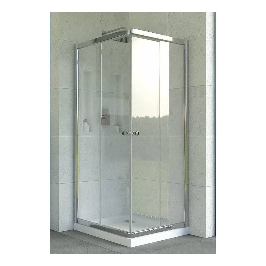 Cabine Duche com Base 90×90 Quadrada Branco 2005/2 – AFJ