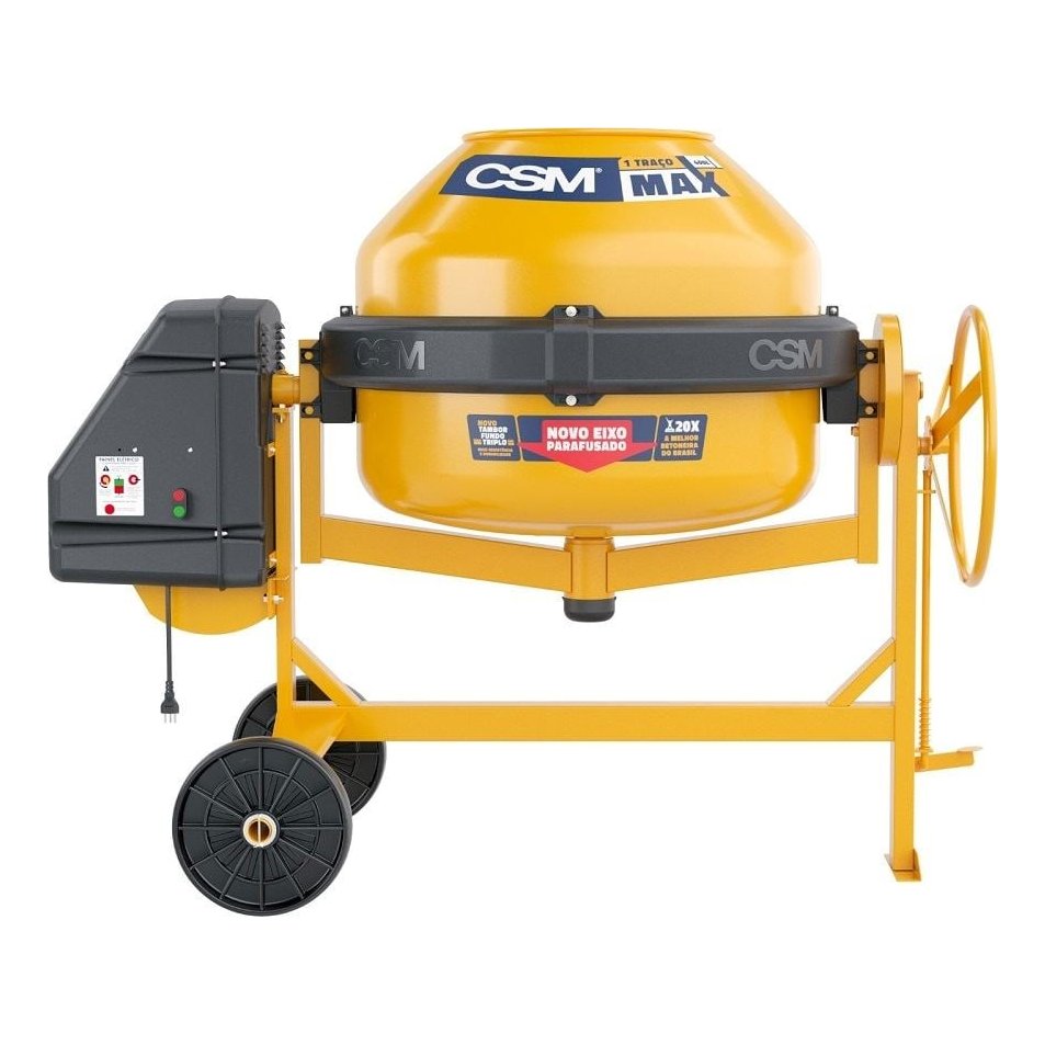 Betoneira 400 L Elétrica Amarela
