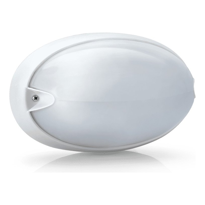 Aplique Oval Plástico Liso 205 mm Branco – Aslo