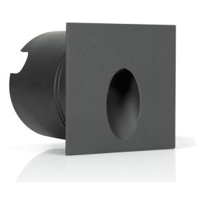 Aplique Embutir Quadrado 3 W 4000 K IP54 Grafite – Aslo