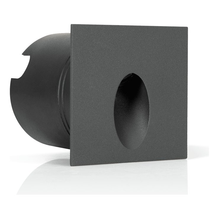 Aplique Embutir Quadrado 3 W 4000 K IP54 Grafite – Aslo