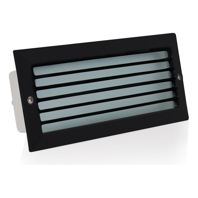 Aplique Muro Embutir LED 8 W 5000 K com Grelha Preto – Aslo