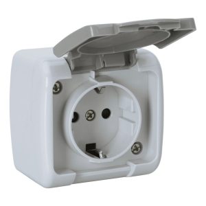 Tomada Tipo Schuko 2P+T IP54 16 A - 250 V com AP – Aslo