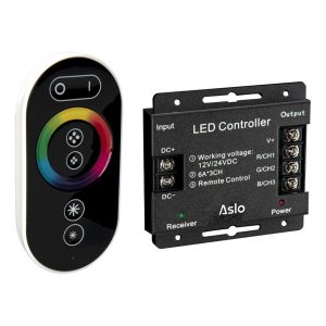 Controlador RGB com Comando 12 V/24 V Máx. 18 A – Aslo