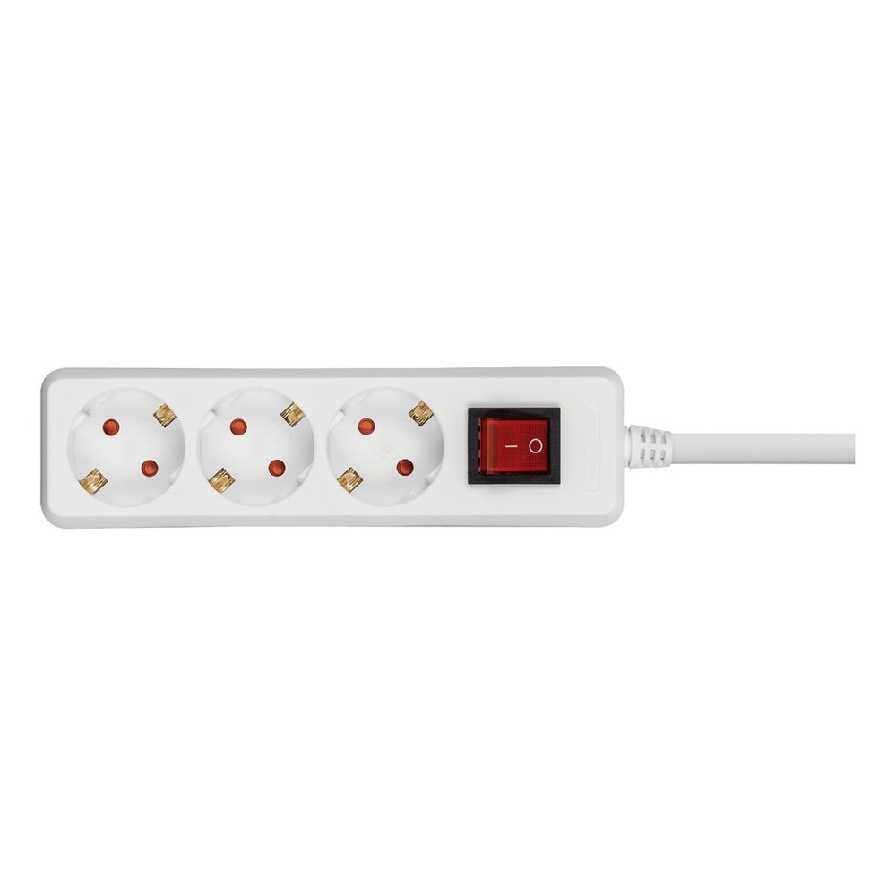 Extensão Tripla Eco 3G1,0 mm² - 1,5 m com Interruptor – Aslo