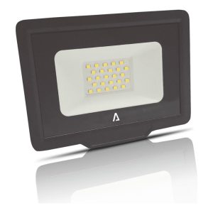 Projetor Slim SMD 20 W IP65 5000 K Preto – Aslo
