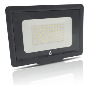 Projetor Slim SMD 50 W IP65 5000 K Preto – Aslo