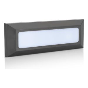 Aplique Muro Saliente 4 W 4000 K IP65 Cinza – Aslo