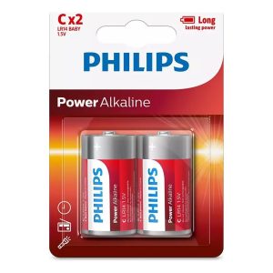 Pilha "C" Power Alkaline 2 un. – Philips