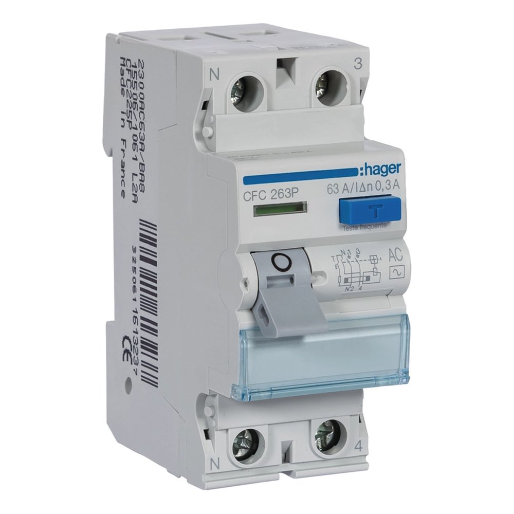 Interruptor Diferencial 2P 63 A 300 mA – Hager
