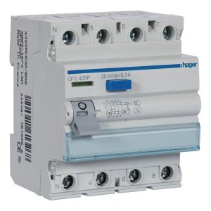 Interruptor Diferencial 4P 25 A 300 mA L – Hager