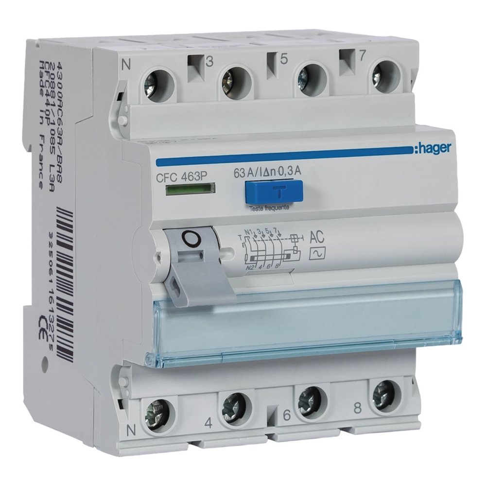 Interruptor Diferencial 4P 63 A 300 mA – Hager
