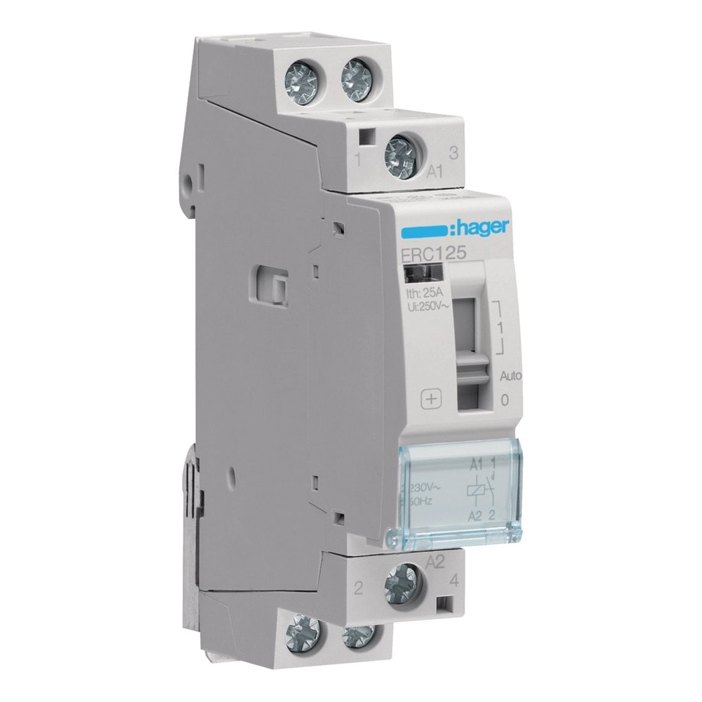 Contactor Comando Manual 25 A 1P 230 V 50 Hz 1 Mód. – Hager
