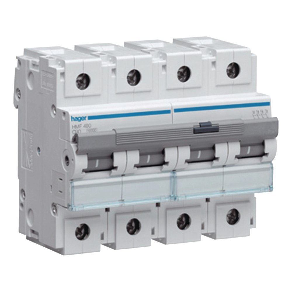 Disjuntor 4P 100 A C 10 kA HMF490 – Hager