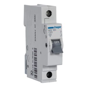 Disjuntor 1P 20 A C 3 kA – Hager
